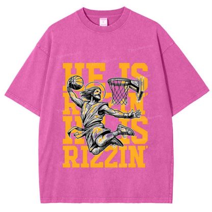 He Is Rizzin Snowflake Vintage Washed T-Shirt