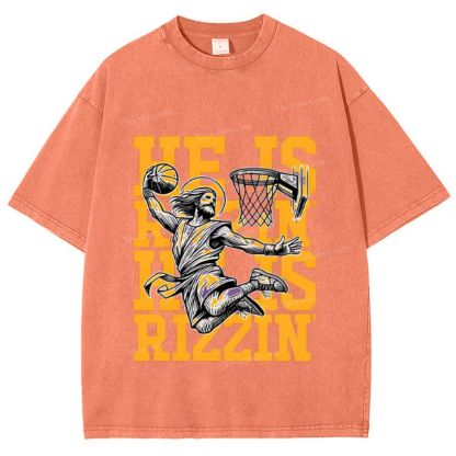 He Is Rizzin Snowflake Vintage Washed T-Shirt