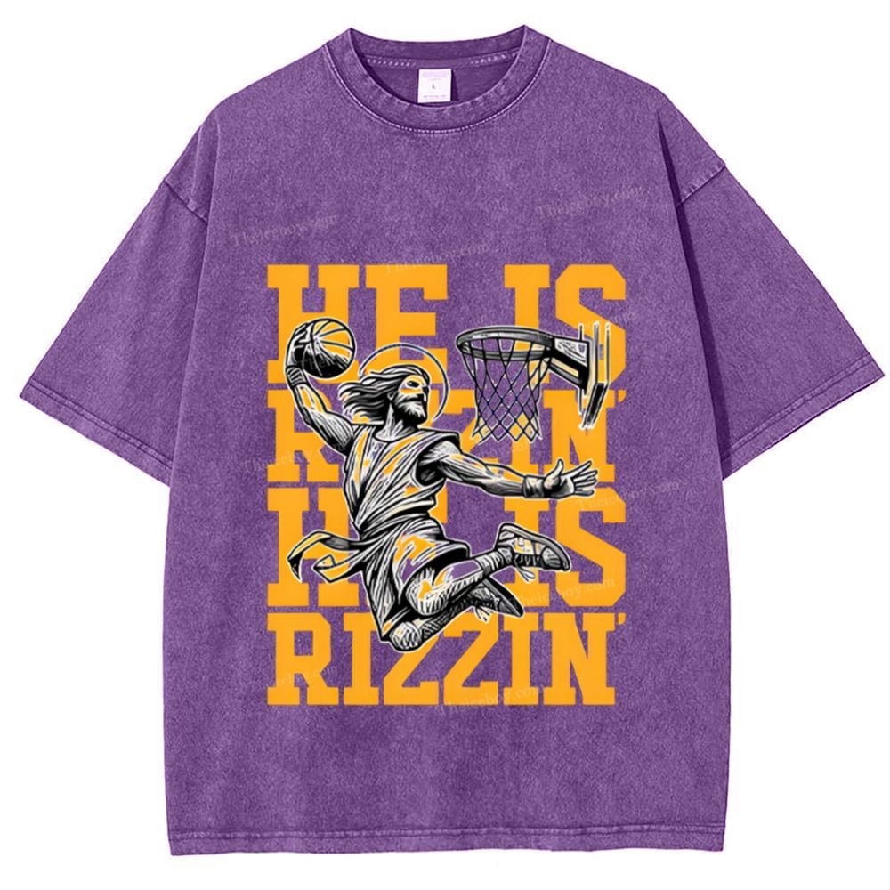 He Is Rizzin Snowflake Vintage Washed T-Shirt