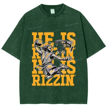 He Is Rizzin Snowflake Vintage Washed T-Shirt