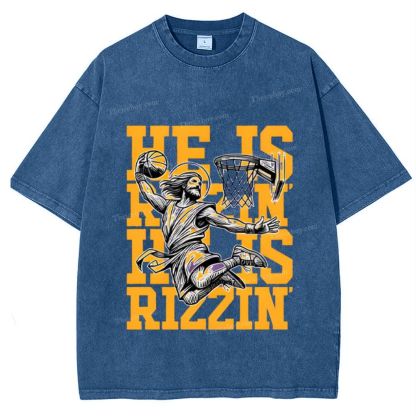 He Is Rizzin Snowflake Vintage Washed T-Shirt