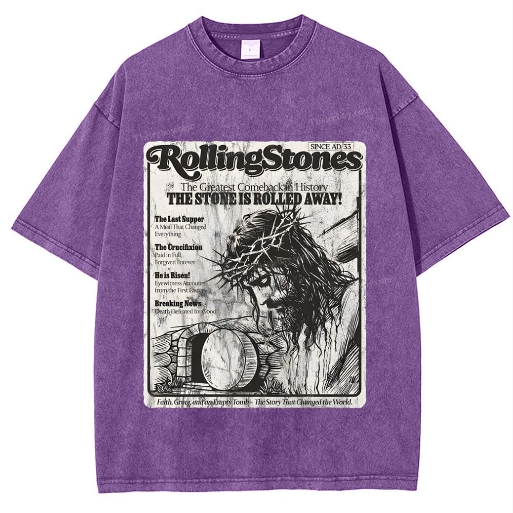 Original Rolling Stone Christ Snowflake Vintage Washed T-Shirt
