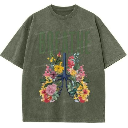 Yahweh Healthy Breathing Snowflake Vintage Washed T-Shirt