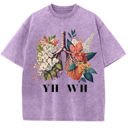 Yahweh Healthy Breathing Snowflake Vintage Washed T-Shirt