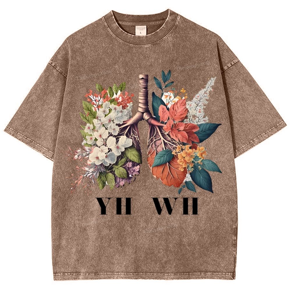 Yahweh Healthy Breathing Snowflake Vintage Washed T-Shirt
