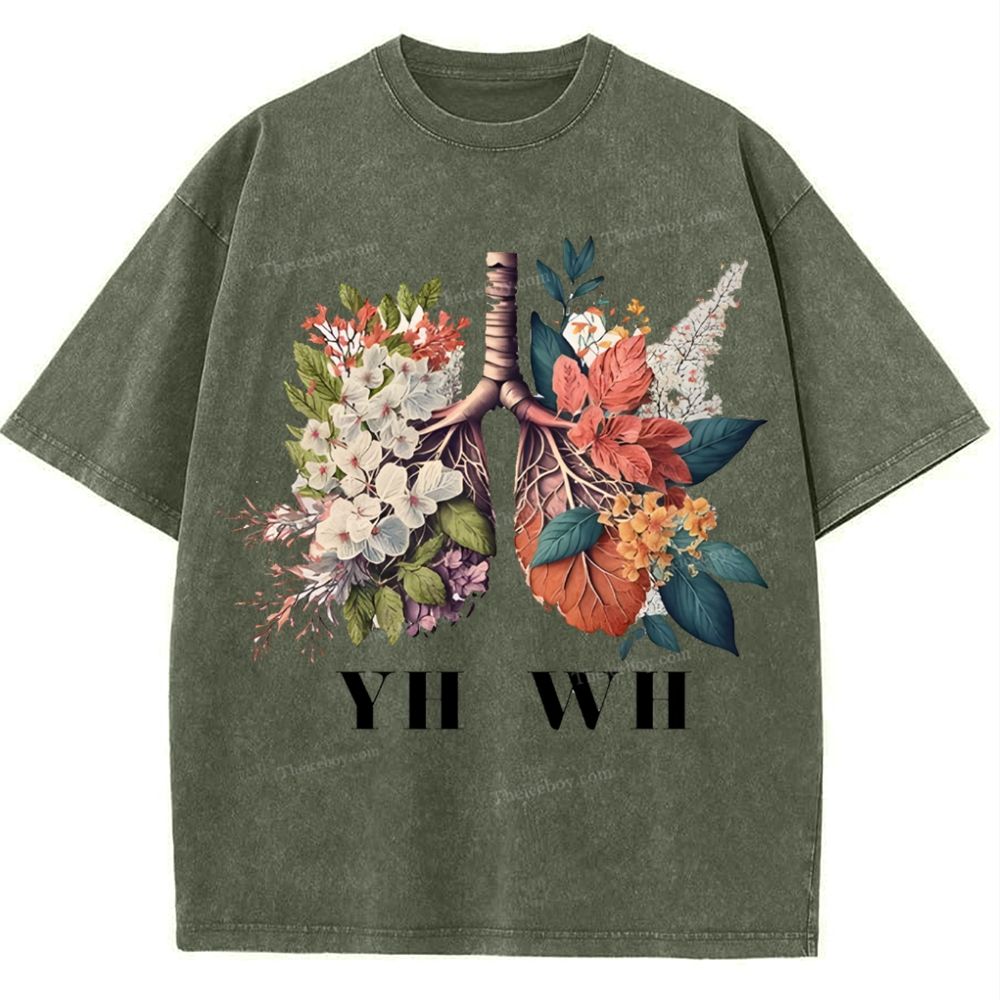 Yahweh Healthy Breathing Snowflake Vintage Washed T-Shirt