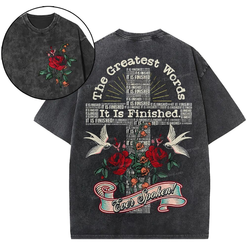 It's Finished Snowflake Vintage Washed T-Shirt
