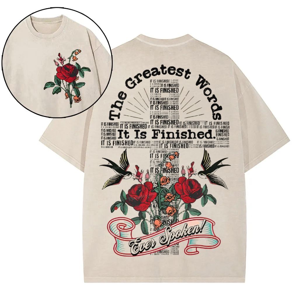 It's Finished Snowflake Vintage Washed T-Shirt