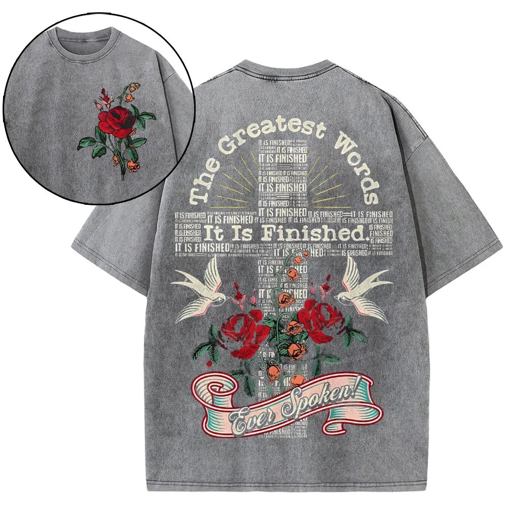 It's Finished Snowflake Vintage Washed T-Shirt