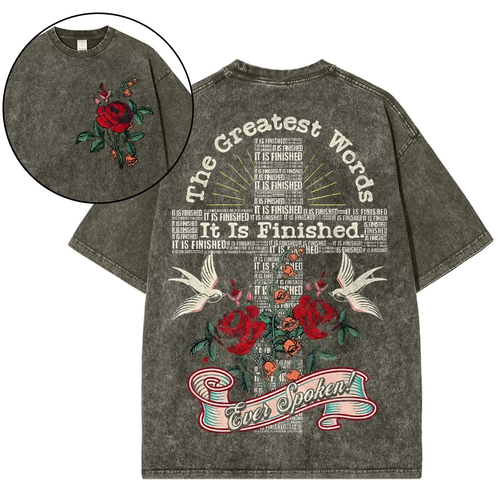 It's Finished Snowflake Vintage Washed T-Shirt