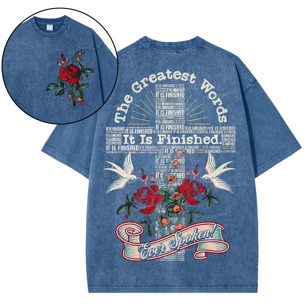 It's Finished Snowflake Vintage Washed T-Shirt