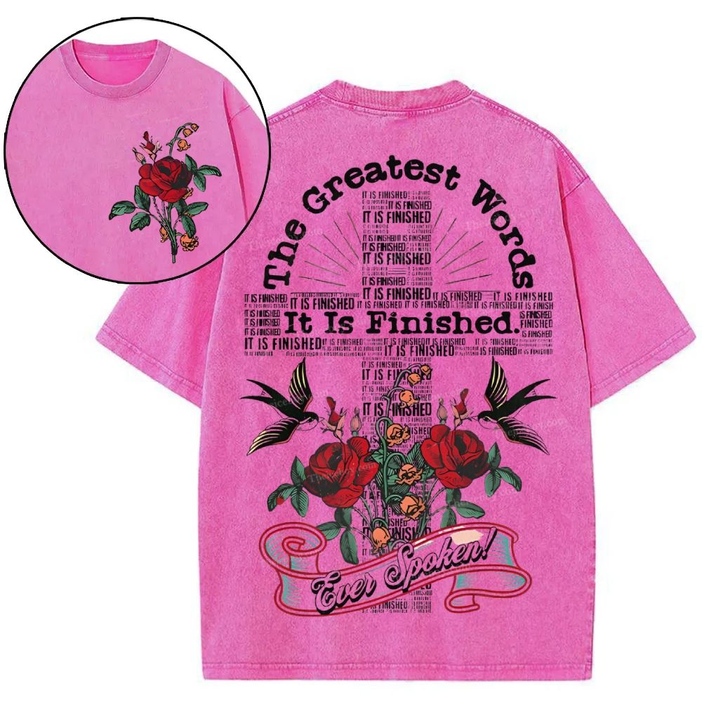 It's Finished Snowflake Vintage Washed T-Shirt