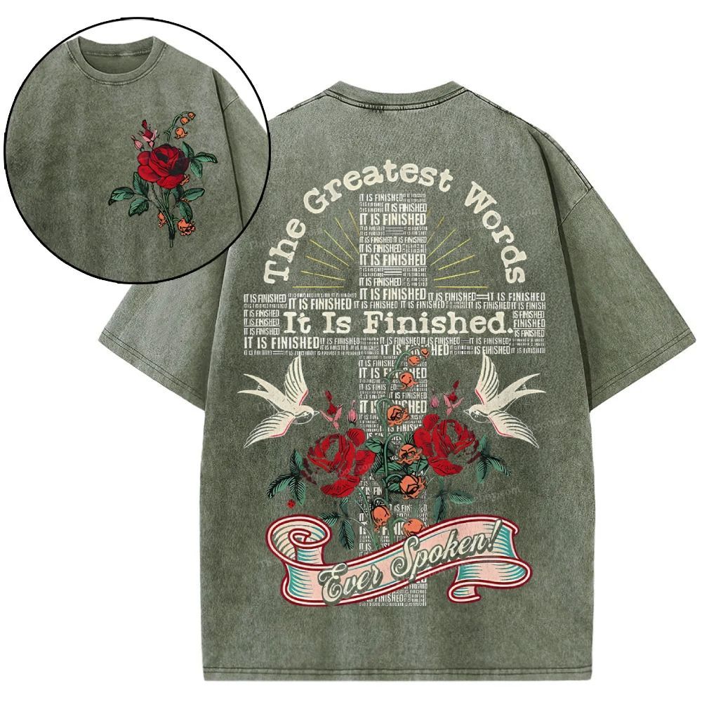 It's Finished Snowflake Vintage Washed T-Shirt