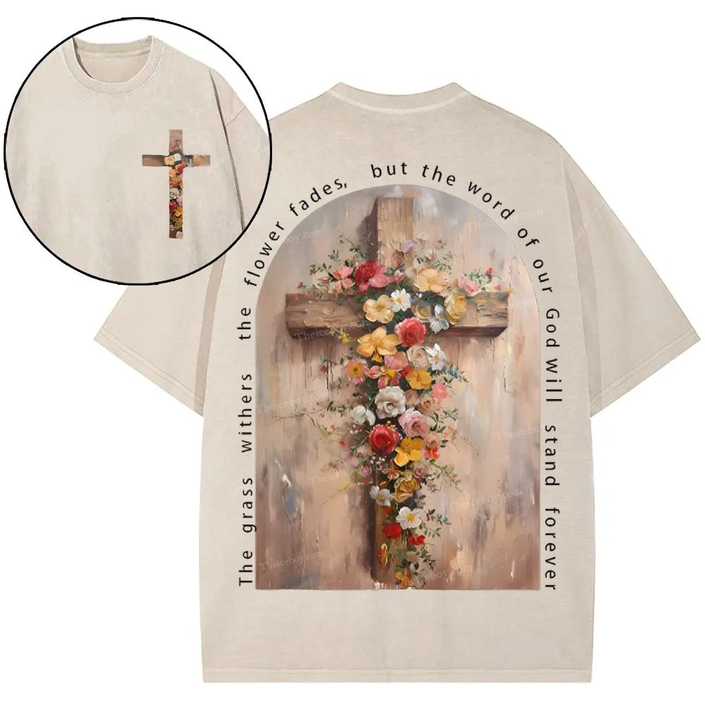 The Word Of God Is Stand Forever Snowflake Vintage Washed T-Shirt