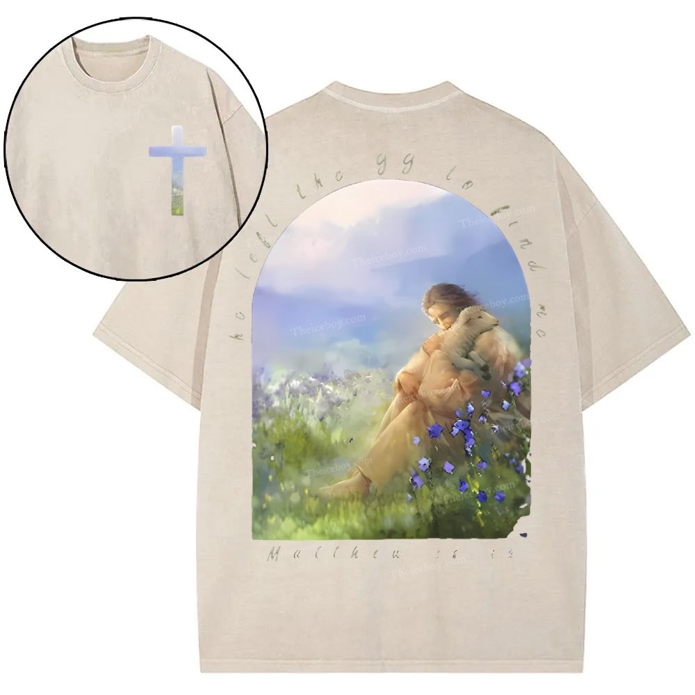 He Left The 99 To Find Me Snowflake Vintage Washed T-Shirt