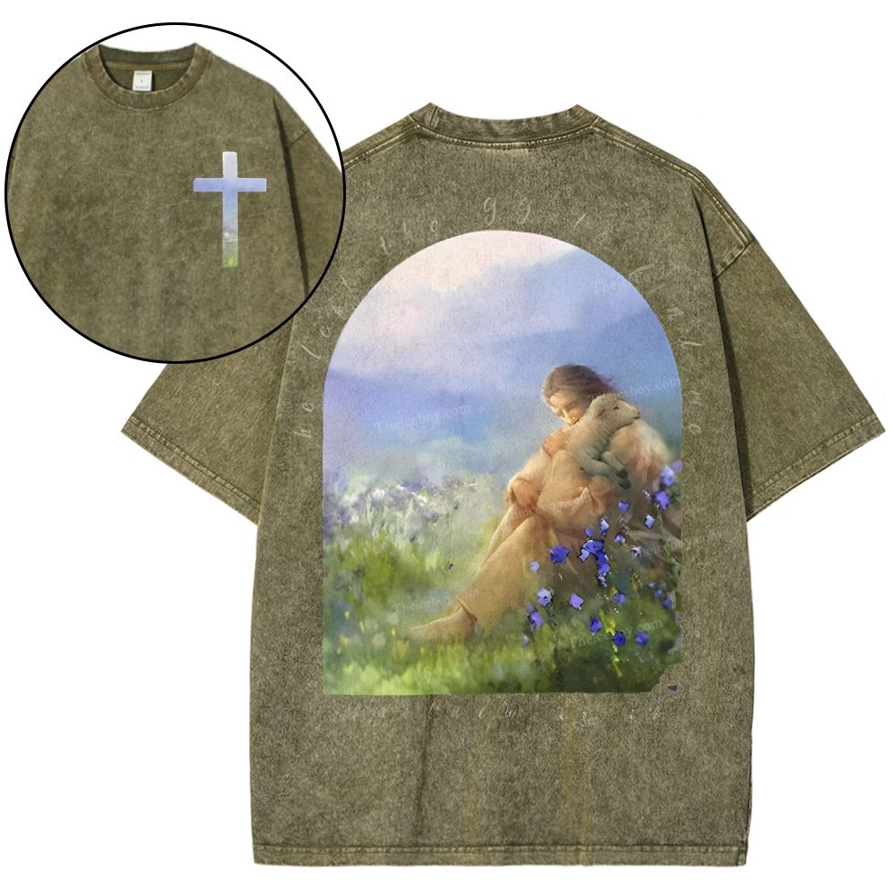 He Left The 99 To Find Me Snowflake Vintage Washed T-Shirt