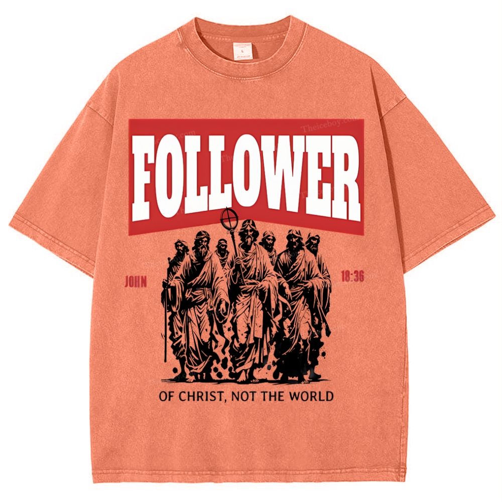 Follower Christian Snowflake Vintage Washed T-Shirt