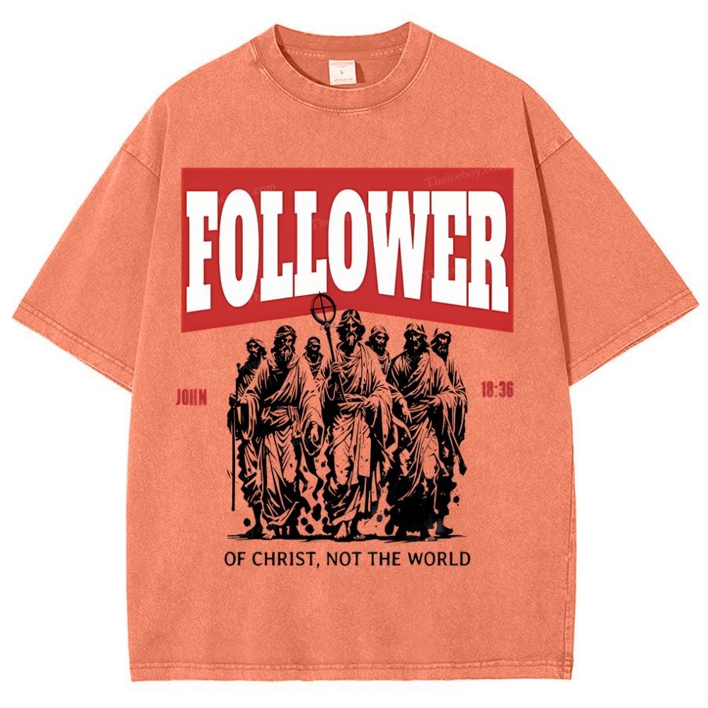 Follower Christian Snowflake Vintage Washed T-Shirt
