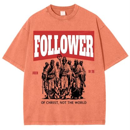 Follower Christian Snowflake Vintage Washed T-Shirt