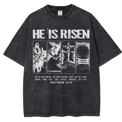 Is Not Here Christian Snowflake Vintage Washed T-Shirt