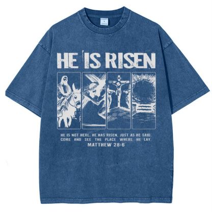 Is Not Here Christian Snowflake Vintage Washed T-Shirt