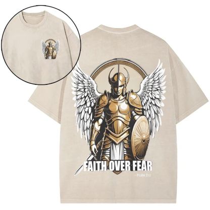 Faith Over Fear Snowflake Vintage Washed T-Shirt
