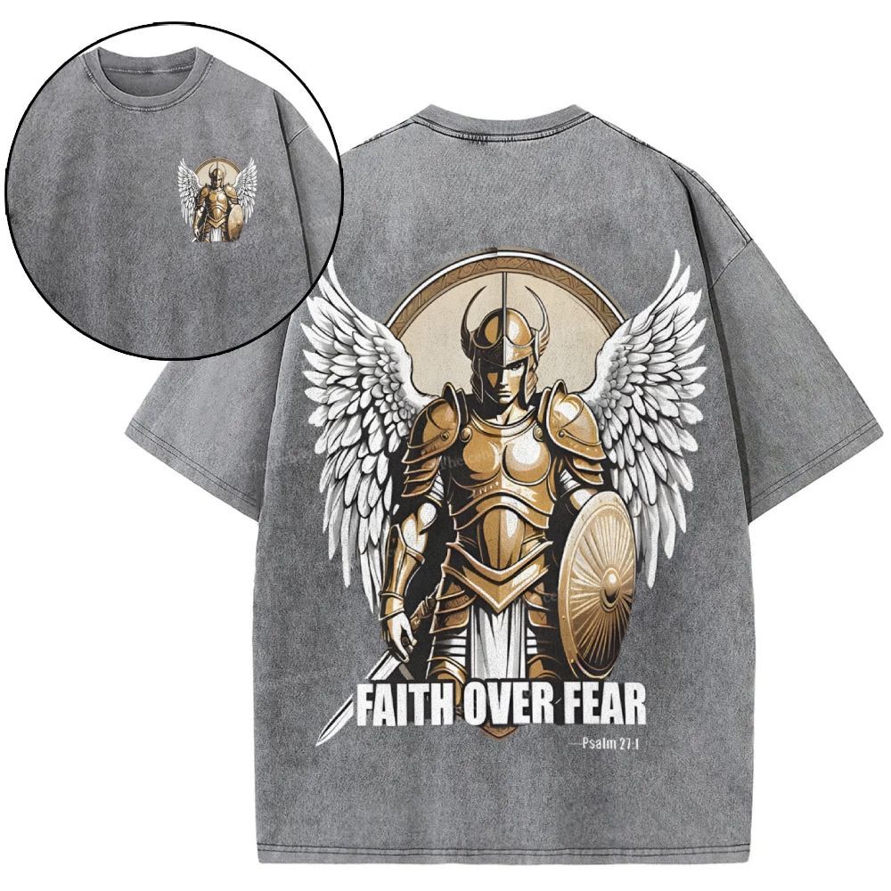 Faith Over Fear Snowflake Vintage Washed T-Shirt