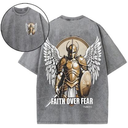 Faith Over Fear Snowflake Vintage Washed T-Shirt