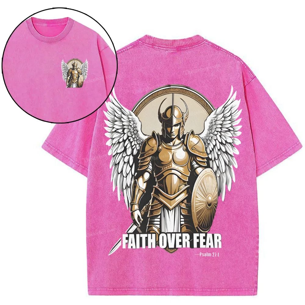 Faith Over Fear Snowflake Vintage Washed T-Shirt