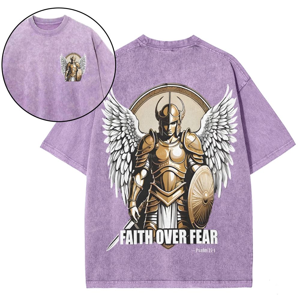 Faith Over Fear Snowflake Vintage Washed T-Shirt