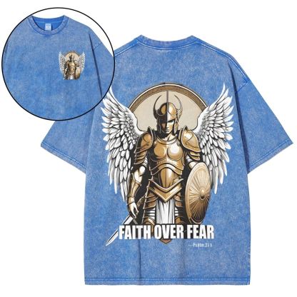 Faith Over Fear Snowflake Vintage Washed T-Shirt
