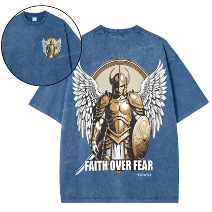 Faith Over Fear Snowflake Vintage Washed T-Shirt