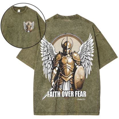 Faith Over Fear Snowflake Vintage Washed T-Shirt
