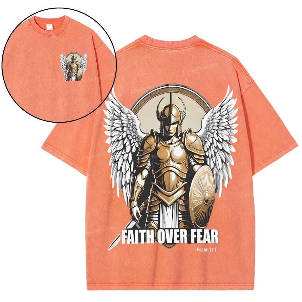 Faith Over Fear Snowflake Vintage Washed T-Shirt