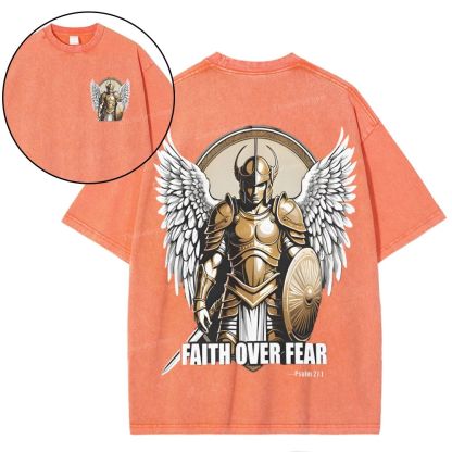 Faith Over Fear Snowflake Vintage Washed T-Shirt