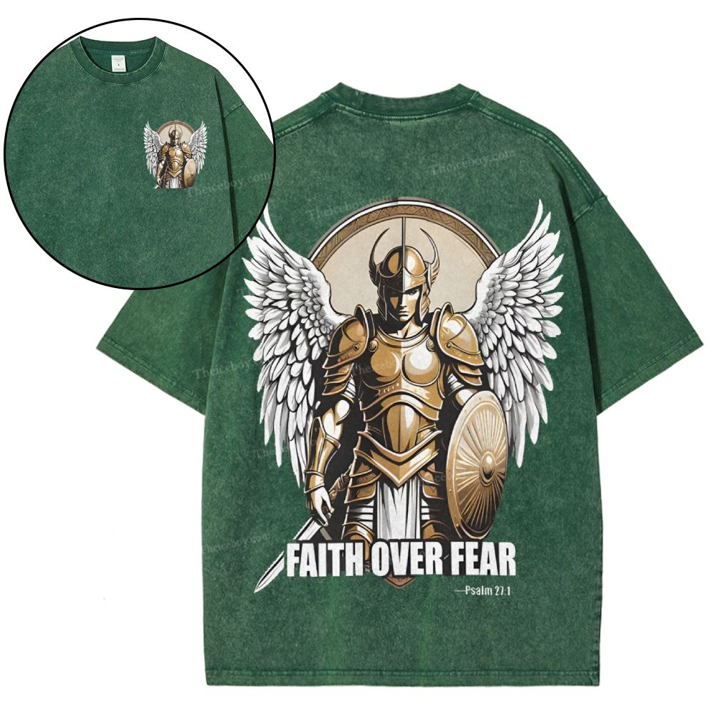 Faith Over Fear Snowflake Vintage Washed T-Shirt
