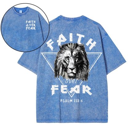Faith Over Fear Snowflake Vintage Washed T-Shirt