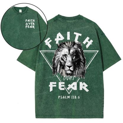 Faith Over Fear Snowflake Vintage Washed T-Shirt