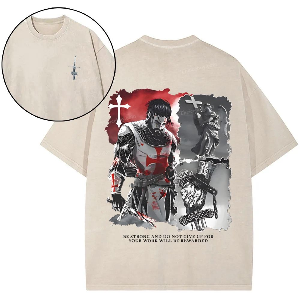 Be Strong And Do Not Give Up Snowflake Vintage Washed T-Shirt