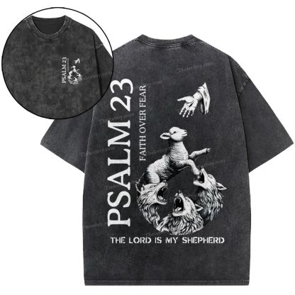 The Lord Is My Shepherd Snowflake Vintage Washed T-Shirt