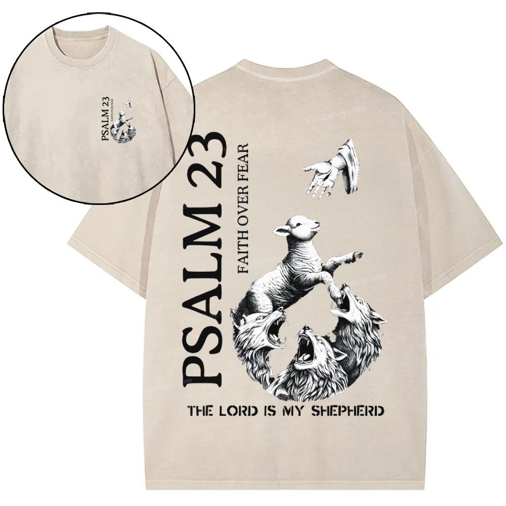 The Lord Is My Shepherd Snowflake Vintage Washed T-Shirt