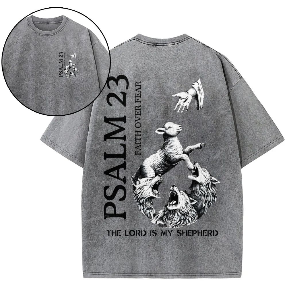 The Lord Is My Shepherd Snowflake Vintage Washed T-Shirt