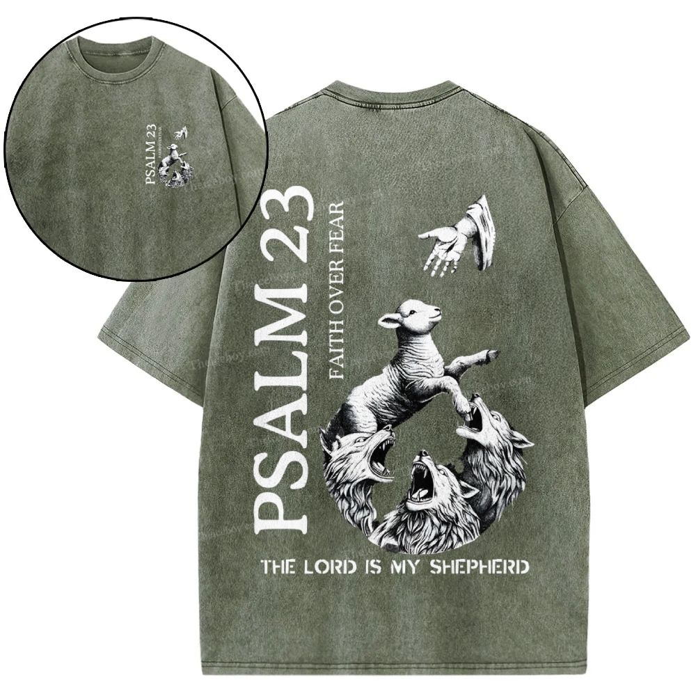 The Lord Is My Shepherd Snowflake Vintage Washed T-Shirt