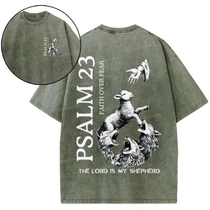 The Lord Is My Shepherd Snowflake Vintage Washed T-Shirt