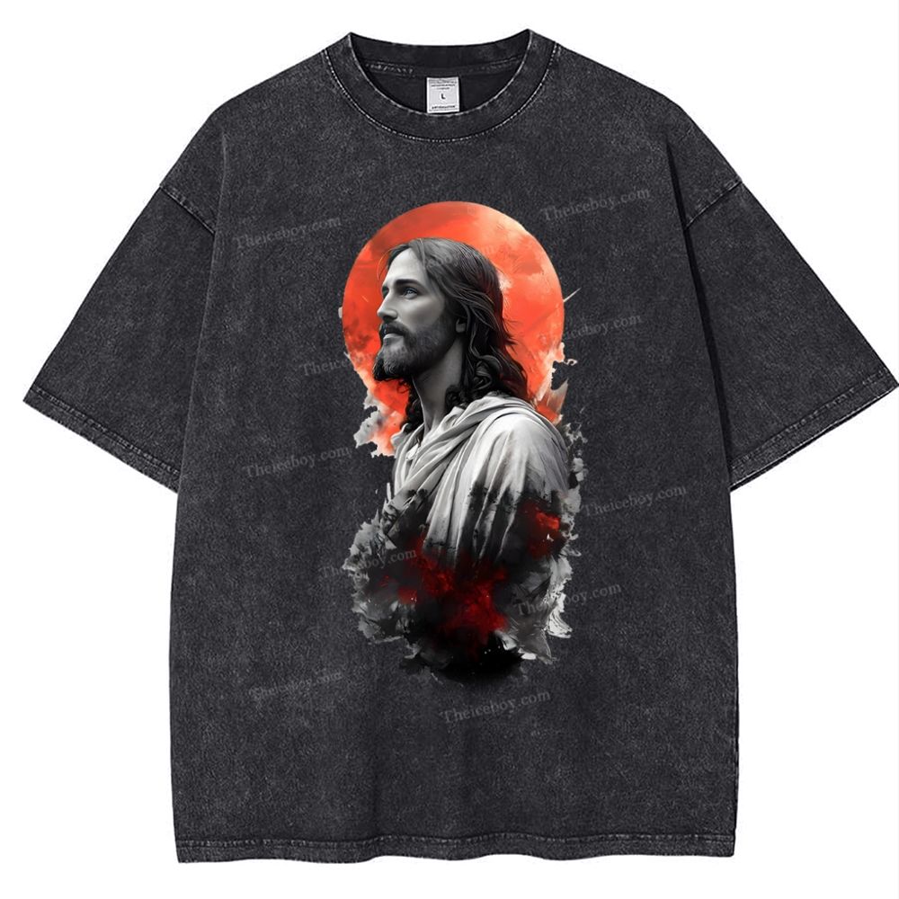 The Transmission of Love - The Spirit of Jesus Snowflake Vintage Washed T-Shirt