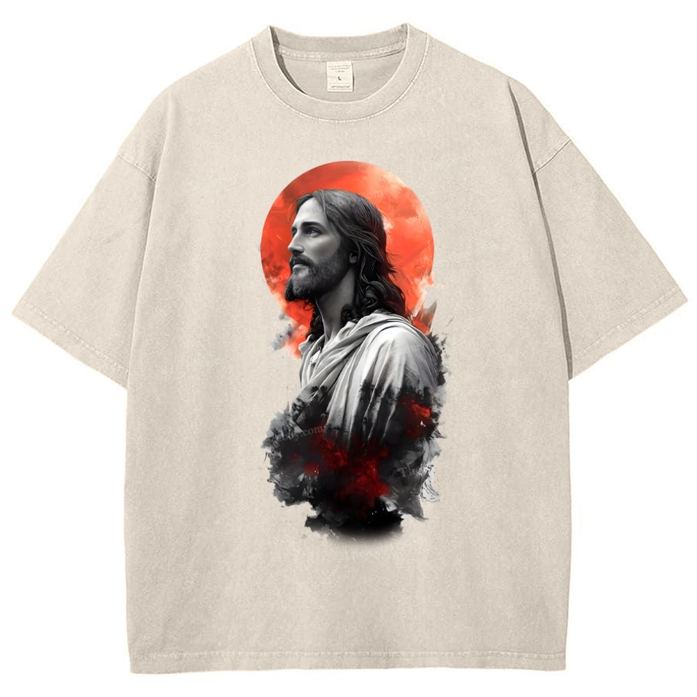 The Transmission of Love - The Spirit of Jesus Snowflake Vintage Washed T-Shirt