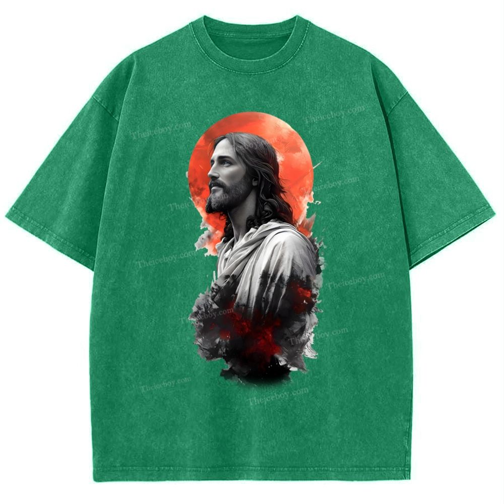 The Transmission of Love - The Spirit of Jesus Snowflake Vintage Washed T-Shirt