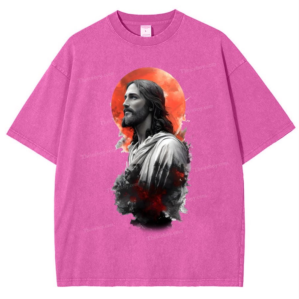 The Transmission of Love - The Spirit of Jesus Snowflake Vintage Washed T-Shirt