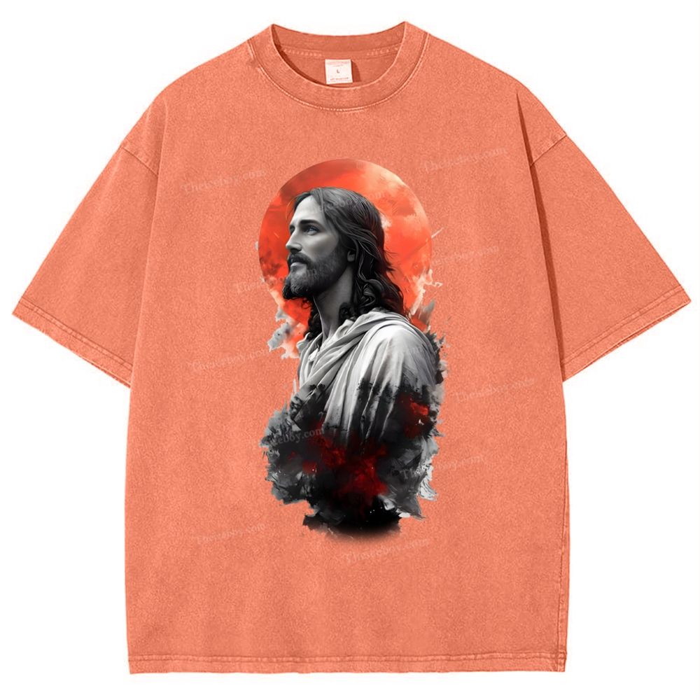 The Transmission of Love - The Spirit of Jesus Snowflake Vintage Washed T-Shirt