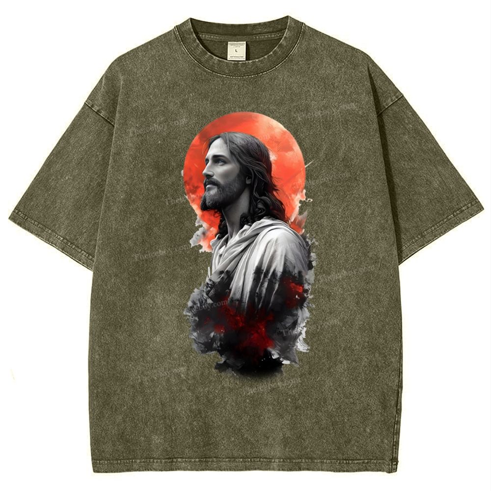 The Transmission of Love - The Spirit of Jesus Snowflake Vintage Washed T-Shirt